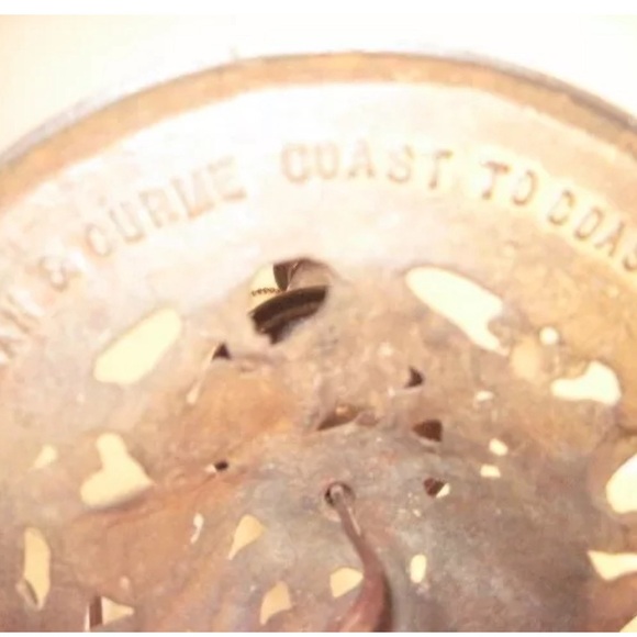 ANTIQUE CAST IRON FELTMAN & CURME COAST TO COAST TABLE LAMP COPPER PLATE EXC! - Picture 1 of 7